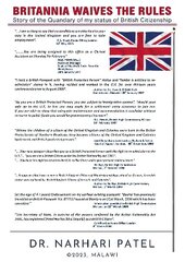 Britannia Waives The Rules: Story of the Quandary of My Status of British Citizenship hind ja info | Ühiskonnateemalised raamatud | kaup24.ee