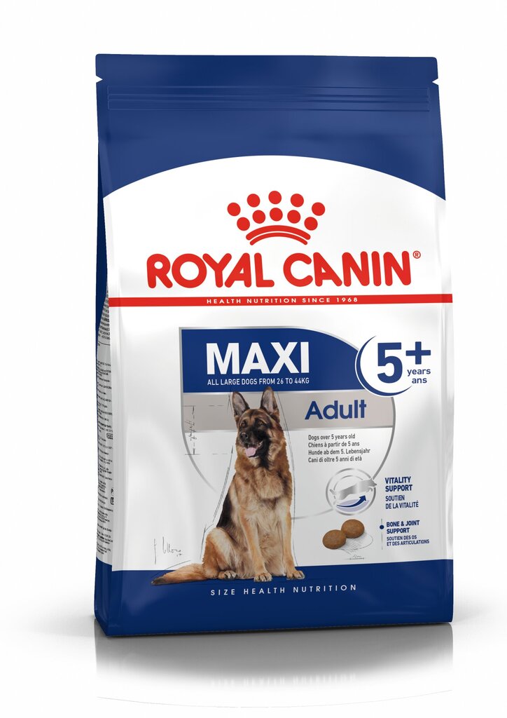 Royal Canin suurtele vanemat tõugu koertele Maxi Adult 5+, 15 kg цена и информация | Kuivtoit koertele | kaup24.ee