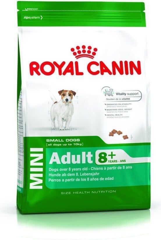 Royal Canin väikestele eakatele koertele Mini Adult +8, 2 kg цена и информация | Kuivtoit koertele | kaup24.ee