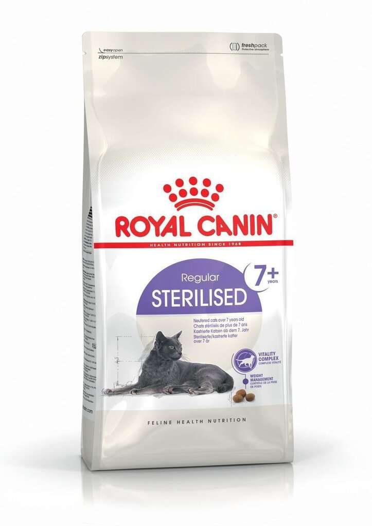 Royal Canin steriliseeritud kassidele Sterilised 7+, 1,5 kg цена и информация | Kuivtoit kassidele | kaup24.ee