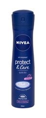 Спрей антиперспирант для женщин Nivea Protect & Care 48 H 150 мл цена и информация | Дезодоранты | kaup24.ee