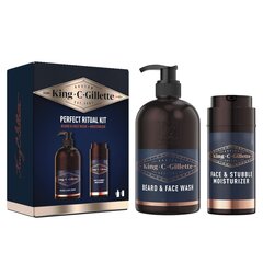 Kinkekomplekt meestele King C Gillette: habemepesuvahend 350ml + niisutaja 100ml цена и информация | Средства для бритья | kaup24.ee