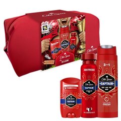 Kinkekomplekt meestele Old Spice Footballer: kosmeetikakott + pihustatav deodorant 150 ml + pulkdeodorant 50 ml + dušigeel 250 ml hind ja info | Deodorandid | kaup24.ee