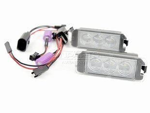 LED numbrimärgi valgustus 6000K Porsche, Seat, Skoda, VW hind ja info | Autotuled | kaup24.ee