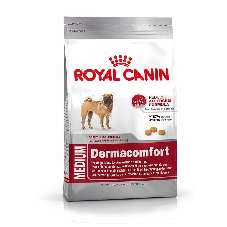 Royal Canin keskmist kasvu tundliku nahaga koertele Medium Dermacomfort, 3 kg цена и информация | Kuivtoit koertele | kaup24.ee