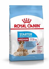 Royal Canin emasele koerale tiinuse perioodil ja tema kutsikatele kuni 2 elukuuni. Medium Starter Mother & Babydog, 12 kg hind ja info | Kuivtoit koertele | kaup24.ee