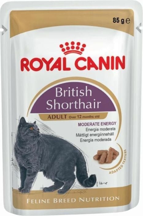 Royal Canin Briti lühikarvalistele, 85 g x 12 tk цена и информация | Konservid kassidele | kaup24.ee
