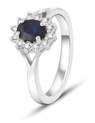 Очаровательное кольцо с голубым сапфиром Beneto Exclusive SAFAGG4 цена и информация | Кольцо | kaup24.ee
