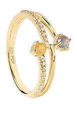 PDPAOLA Оригинальное позолоченное кольцо с цирконами PATIO AN01-644 цена и информация | Кольцо | kaup24.ee