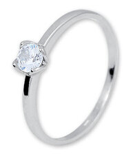 Valgest kullast kihlasõrmus tsirkooniga Brilio 226 001 01077 07 hind ja info | Sõrmused | kaup24.ee