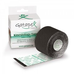 Kinesioteip Gatapex 5cmx5,5m, must hind ja info | Liigesetoed ja -kaitsmed | kaup24.ee
