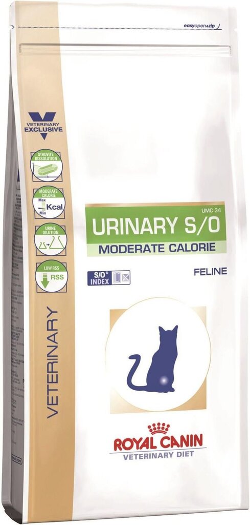 Royal Canin struviitkivide moodustamist ennetav Vet cat urinary moderate calorie, 9 kg hind ja info | Kuivtoit kassidele | kaup24.ee