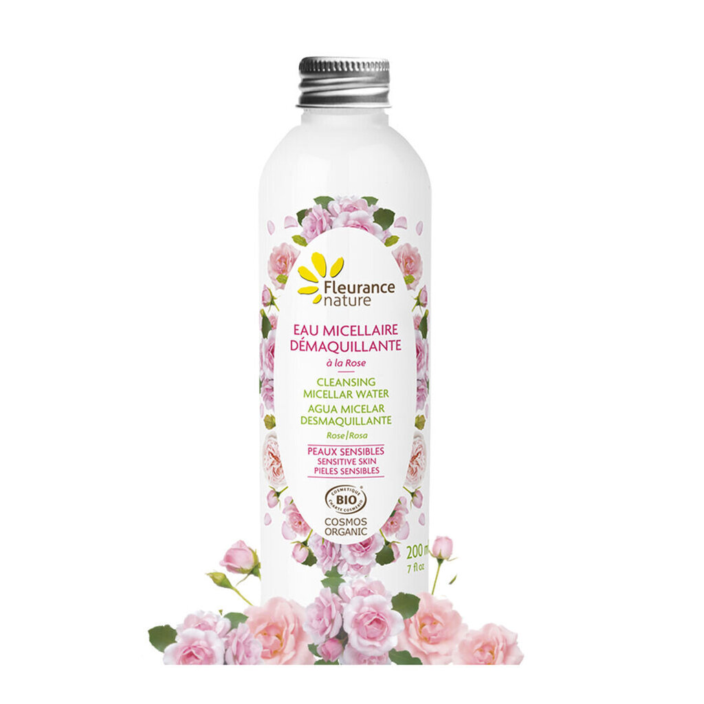 Fleurance BIO mitsellaarne näovesi roosiga (200ml) hind ja info | Näopuhastusvahendid | kaup24.ee