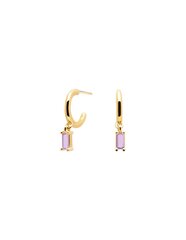 Игривые круглые серьги с подвесками Pdpaola Purple Alia Gold AR01-117-U цена и информация | Серьги | kaup24.ee