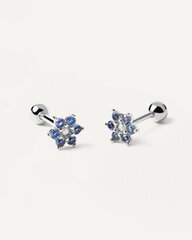 Серебряные серьги-цветы для мамы и дочки Pdpaola Indigo Peony Silver AR02-348-U sPD0422 цена и информация | Серьги | kaup24.ee