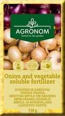 Agronom растворимое удобрение для лука и овощей 150 г цена и информация | Рассыпчатые удобрения | kaup24.ee