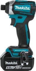 Аккумуляторный ударный гайковерт Makita DTD154RTJ 1/4" Hex, 18V цена и информация | Шуруповерты, дрели | kaup24.ee