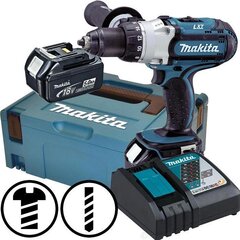 Дрель-шуруповерт Makita DDF451RTJ 18 V цена и информация | Шуруповерты, дрели | kaup24.ee