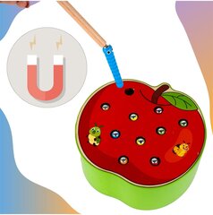 Magnetiline mänguõun eemaldatavate ussidega MalPlay цена и информация | Развивающие игрушки | kaup24.ee