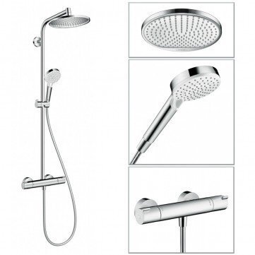 Termostaatiline dušikomplekt Hansgrohe Crometta S 240 1jet, kroom, 27267000 цена и информация | Komplektid ja dušipaneelid | kaup24.ee