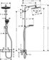 Termostaatiline dušikomplekt Hansgrohe Crometta S 240 1jet, kroom, 27267000 hind ja info | Komplektid ja dušipaneelid | kaup24.ee