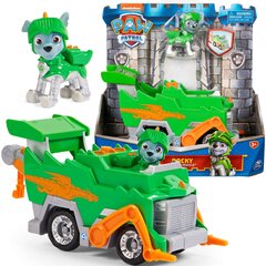 Sõiduki veoauto + figuur Rocky Rescue Knights Paw Patrol цена и информация | Развивающий мелкую моторику - кинетический песок KeyCraft NV215 (80 г) детям от 3+ лет, бежевый | kaup24.ee