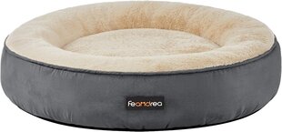 Кровать для собак Feandrea, кошачья кровать, пончик, Ø 60 см, темно -серый pgw060g02 цена и информация | Лежаки, домики | kaup24.ee