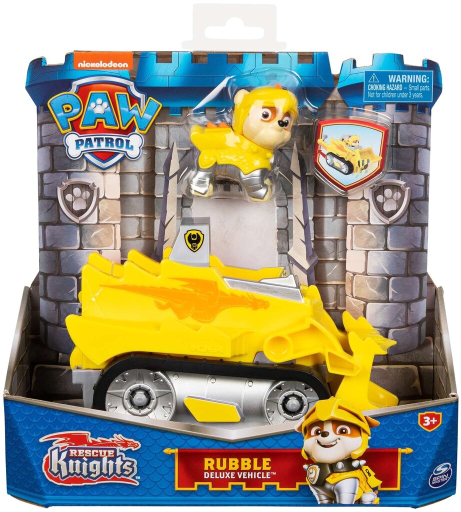 Sõiduk Buldooser + joonis Rubble Paw Patrol Rescue Knights Construction hind ja info | Poiste mänguasjad | kaup24.ee