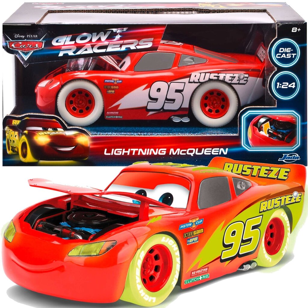 Jada Lightning McQueen pimedas helendav auto hind ja info | Poiste mänguasjad | kaup24.ee