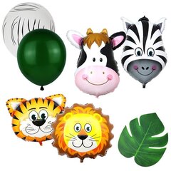 Õhupallide komplekt lapse sünnipäevaks 90tk, loomaaialoomad hind ja info | Õhupallid | kaup24.ee