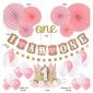 1. sünnipäeva õhupallide komplekt, roosa hind ja info | Õhupallid | kaup24.ee