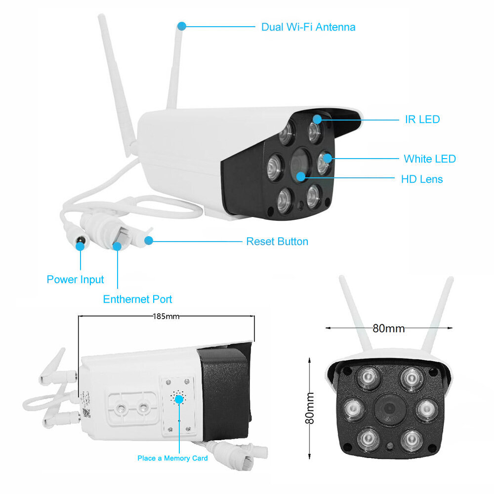 Välikaamera Woolley (R3), eWeLinki rakendusega ühilduv (1920x1080 px FullHD, IR) цена и информация | Valvekaamerad | kaup24.ee