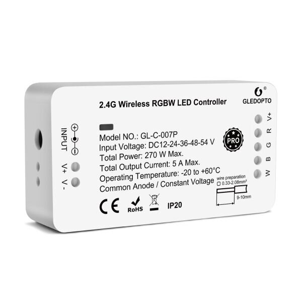 LED-kontroller Zigbee Pro RGBW (Zigbee+RF) 12V / 24V / 36V / 48V / 54V DC hind ja info | LED ribad | kaup24.ee