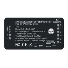 LED контроллер Zigbee Pro RGB+CCT (Zigbee+RF) 12V / 24V / 36V / 48V / 54V постоянного тока цена и информация | Светодиодные ленты | kaup24.ee