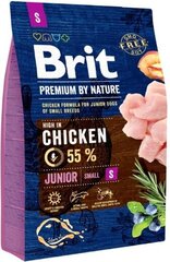 Brit Premium By Nature Junior S väikest tõugu noortele kutsikatele koos kanadega, 3 kg цена и информация | Сухой корм для собак | kaup24.ee