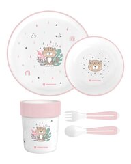 Набор детской посуды KikkaBoo Savanna, розовый цвет, 6+ месяцев цена и информация | Детская посуда, контейнеры для молока и еды | kaup24.ee
