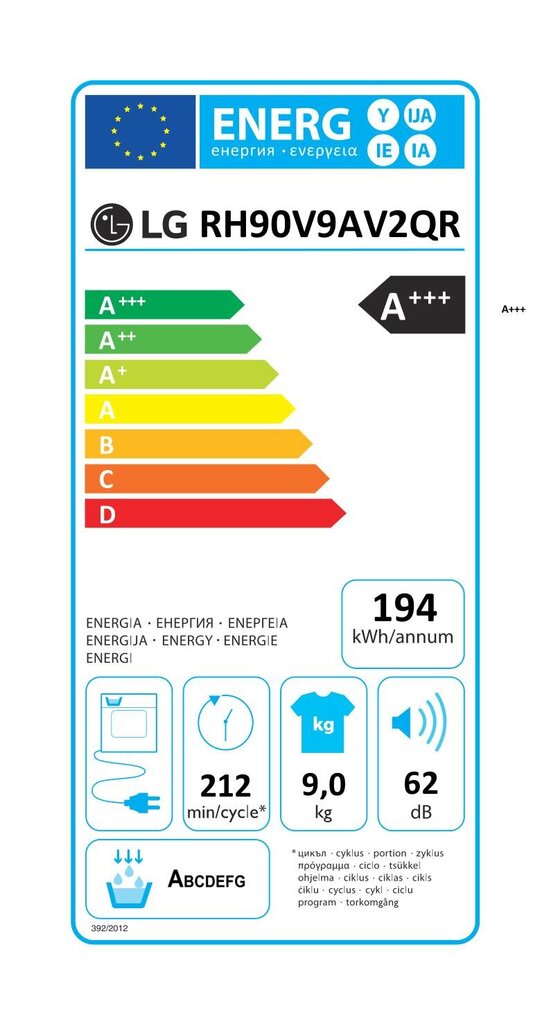 LG RH90V9AV2QR цена и информация | Pesukuivatid | kaup24.ee