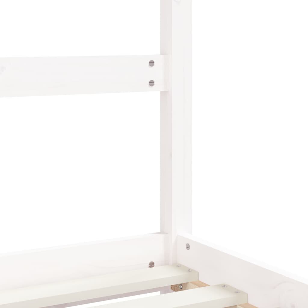 vidaXL lastevoodi raam, valge, 90 x 190 cm, männipuit цена и информация | Lastevoodid | kaup24.ee