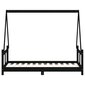 Lastevoodi raam vidaXL, must, 80 x 160 cm hind ja info | Lastevoodid | kaup24.ee