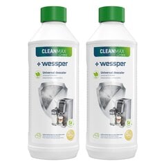 Wessper CleanMax Green Универсальное натуральное средство для удаления накипи для кофемашин, чайников, утюгов 2x 500мл цена и информация | Очистители | kaup24.ee