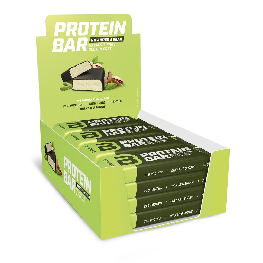 Pistaatsia maitselised batoonid BioTech Protein Bar, 16x70 g hind ja info | Batoonid | kaup24.ee