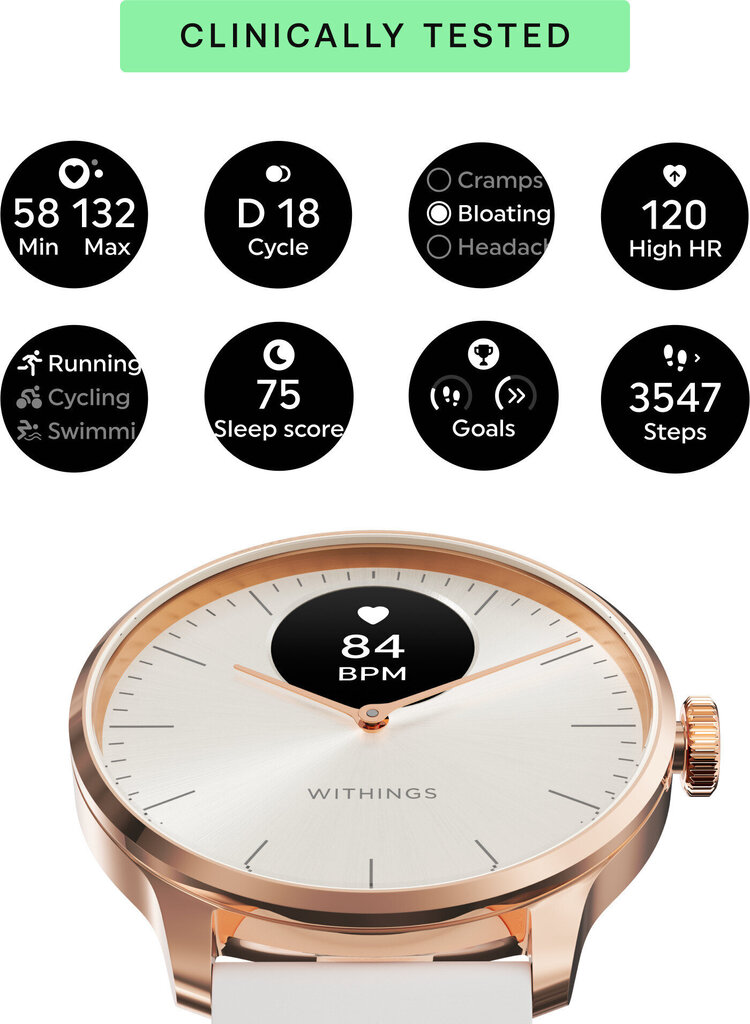 Withings ScanWatch Light Hybrid Sand hind ja info | Nutikellad (smartwatch) | kaup24.ee