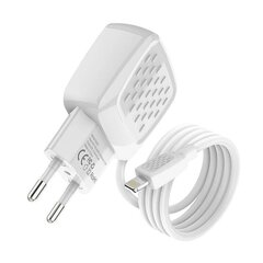 Charger Foneng EU25 USB-A 2-Port Charger 2.4A (white) цена и информация | Зарядные устройства для телефонов | kaup24.ee