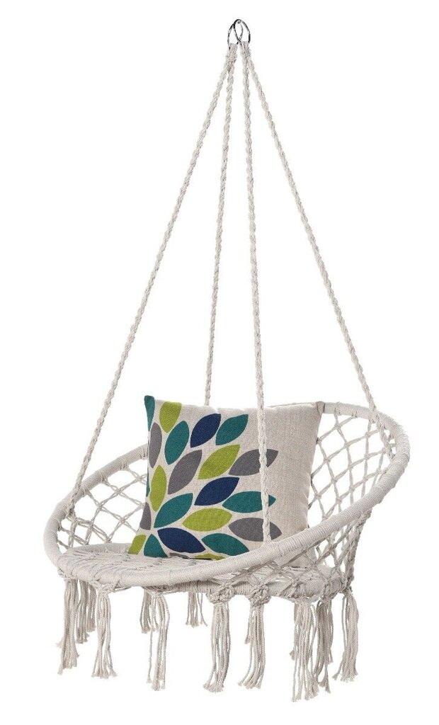 Hanging hammock swing ecru boho crow's nest цена и информация | Aiakiiged | kaup24.ee