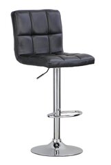 Kappa bar stool, black, dim: 42X36.5/43X93.5X116, chrome base hind ja info | Söögitoolid, baaritoolid | kaup24.ee