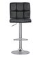 Kappa bar stool, black, dim: 42X36.5/43X93.5X116, chrome base hind ja info | Söögitoolid, baaritoolid | kaup24.ee