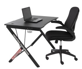 Gaming Desk, 115x74x76, Black цена и информация | Компьютерные, письменные столы | kaup24.ee