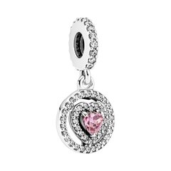 Pärlid Naistele Pandora Sparkling Double Halo Heart hind ja info | Kaelakeed | kaup24.ee