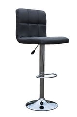 Kappa graphite bar stool, dimensions: 42X36.5/43X93.5/114CM, chrome base цена и информация | Стулья для кухни и столовой | kaup24.ee