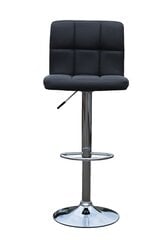 Kappa graphite bar stool, dimensions: 42X36.5/43X93.5/114CM, chrome base цена и информация | Стулья для кухни и столовой | kaup24.ee